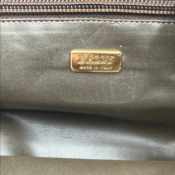 Classic Brown Leather Bally Top-Handle two way Women's Bag. Genuine leather. - Picture 7 of 10